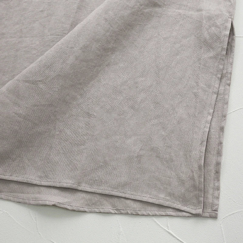 100% Linen Women'S Dress Casual Adjustable Strap Open Side Elegant Dresses For Women Vestido Feminino 120805WLY