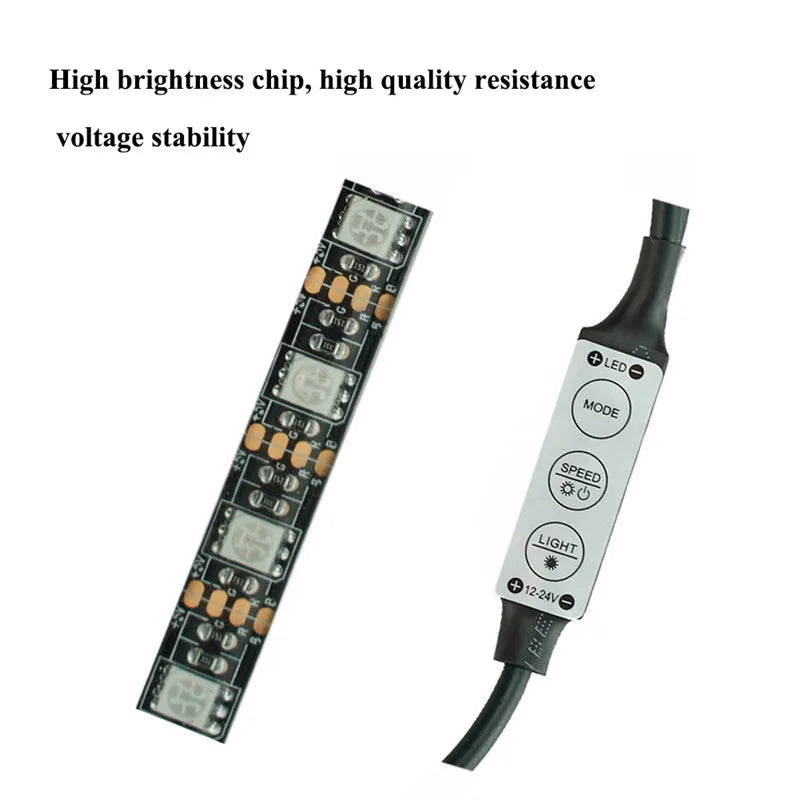 Electric Scooter LED Strip Flashlight Bar Lamp for Xiaomi M365 1S Pro 2 Scooter Skateboard Safety Warning Replacement Parts