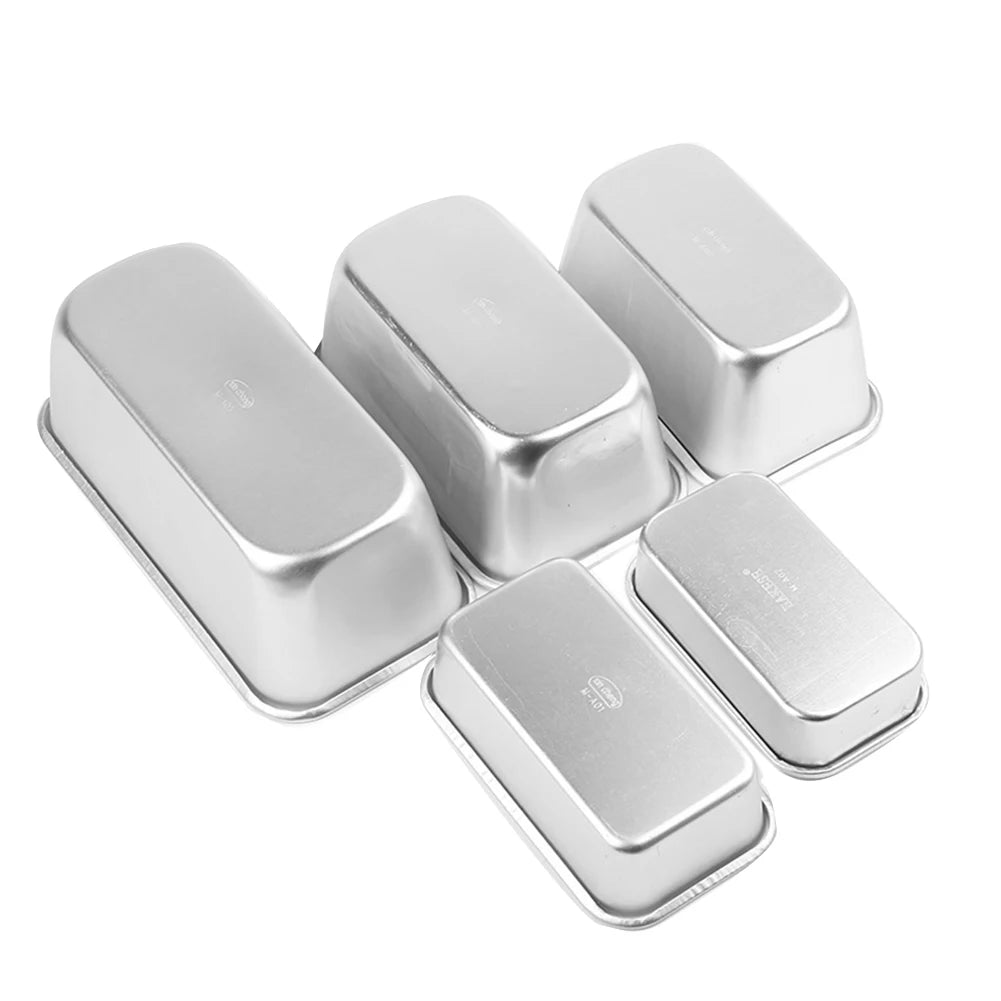 5 Size Aluminium Loaf Pan Rectangle Baking Cake Mold Bread Tin Tray Non-Stick Cheese Box Brownie Cake Decorating Tools