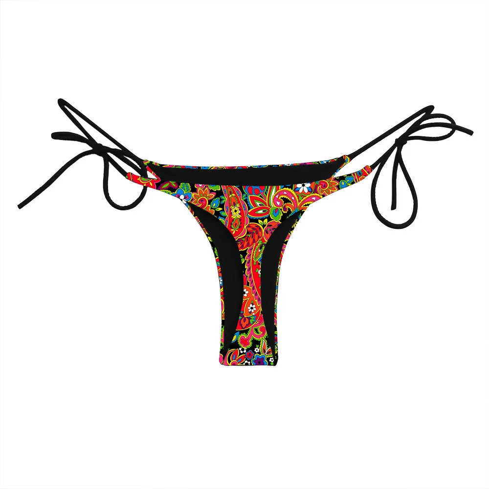 Wholesale Womens Bikini Bottoms Sexy Swimsuit Thong Vintage Swimwear Black Brazilian Biquini Designer Bikinis T-back Cheeky