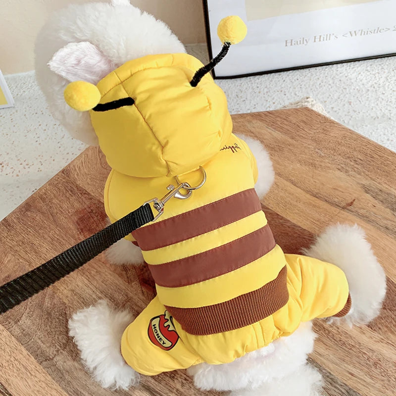 Winter Dog Pets Clothing Thicken Warm Dog Clothes Jumpsuit Outfit Puppy Yorkshire Small Dog Costume Funny Pet Coat Jacket