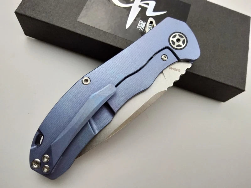 CH CH3504 Folding Knife S35VN Blade Titanium Handle Tactical Camping Hunting Survival Pocket Flipper Kitchen Outdoor EDC Knife