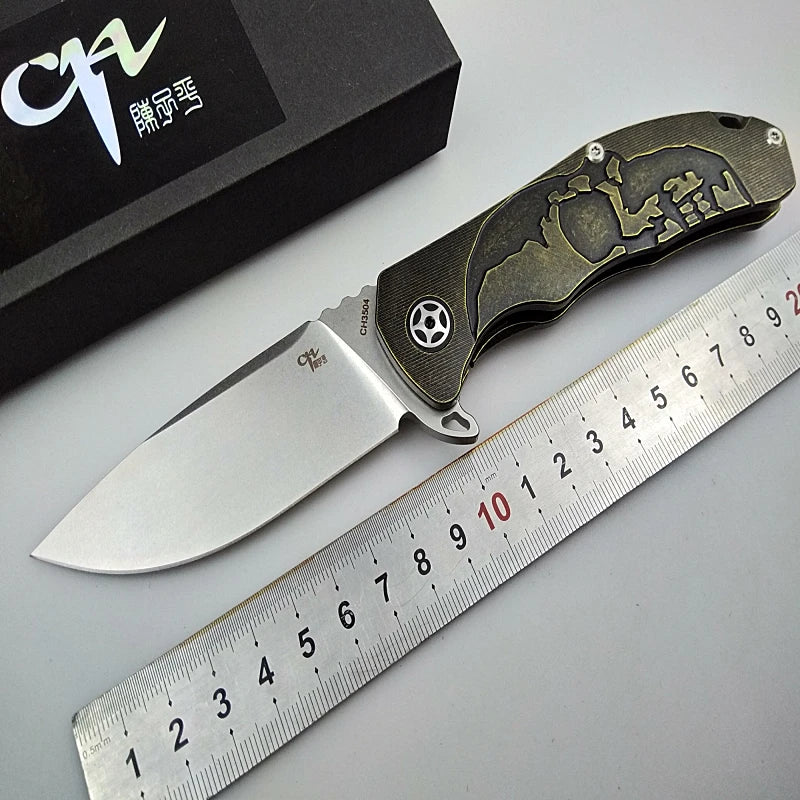 CH CH3504 Folding Knife S35VN Blade Titanium Handle Tactical Camping Hunting Survival Pocket Flipper Kitchen Outdoor EDC Knife