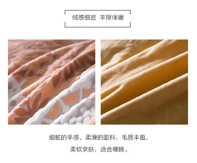 2018 Spring 5D Carved Classic bedding set Flannel and Coral fleece cotton bed linen duvet cover sets