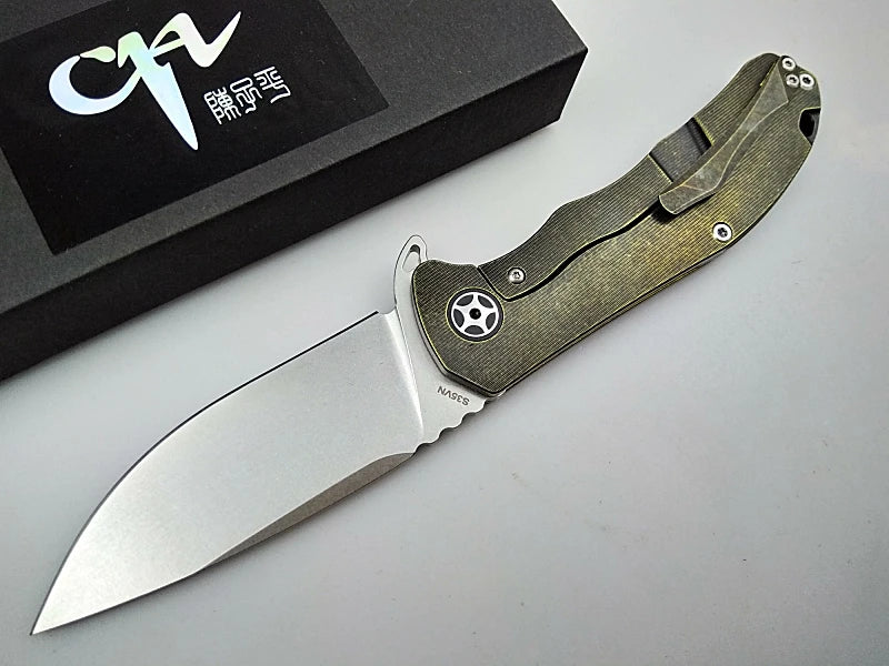 CH CH3504 Folding Knife S35VN Blade Titanium Handle Tactical Camping Hunting Survival Pocket Flipper Kitchen Outdoor EDC Knife