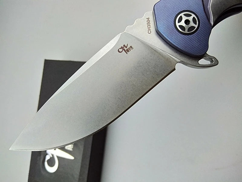 CH CH3504 Folding Knife S35VN Blade Titanium Handle Tactical Camping Hunting Survival Pocket Flipper Kitchen Outdoor EDC Knife