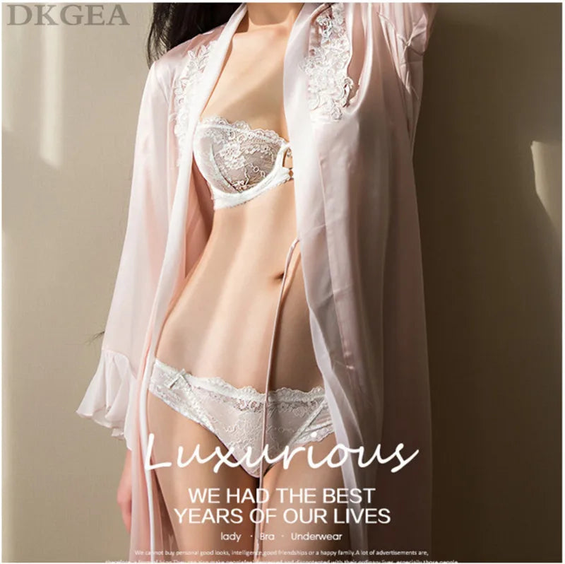 2020 New Lace Bra Set Transparent Plus Size C D Cup Underwear Women Ultrathin Sexy Lingerie Set Black Brand Bra And Panty Set