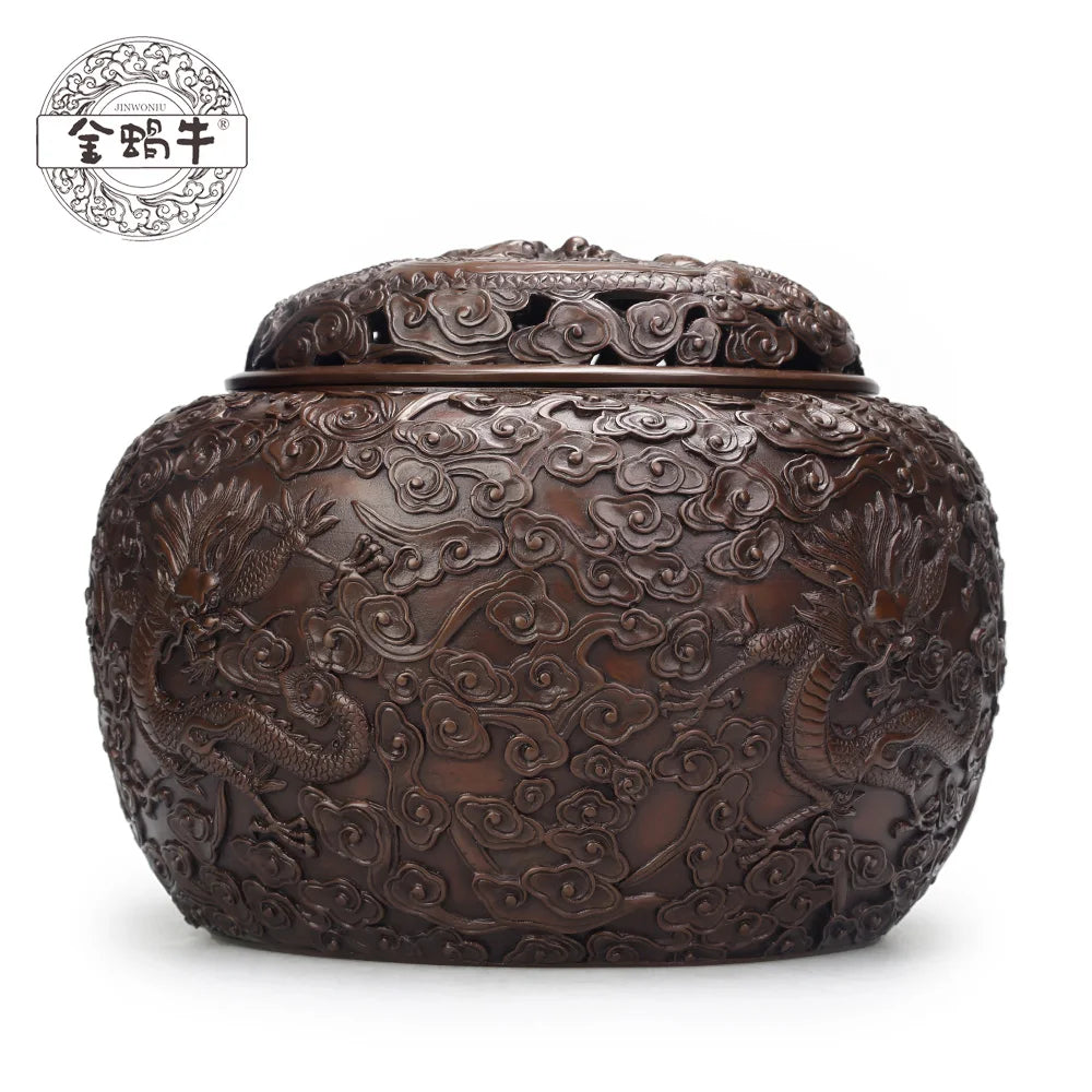 16 # wulong gold snail corrugated smoked smoked furnace manual pure copper has something enjoy the temple incense burner
