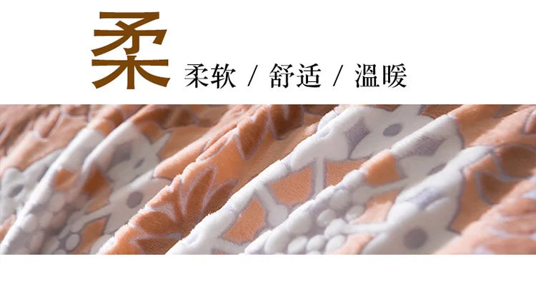 2018 Spring 5D Carved Classic bedding set Flannel and Coral fleece cotton bed linen duvet cover sets