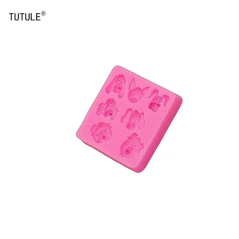 Gadgets - Dog Head Silicone Rubber Flexible Food Safe Mould- clay resin ceramics candy fondant candy chocolate soap Mould