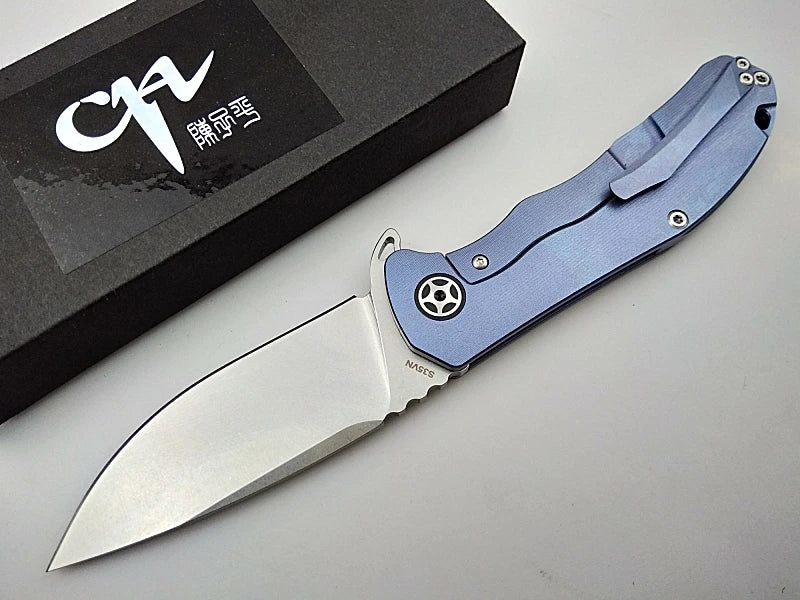 CH CH3504 Folding Knife S35VN Blade Titanium Handle Tactical Camping Hunting Survival Pocket Flipper Kitchen Outdoor EDC Knife
