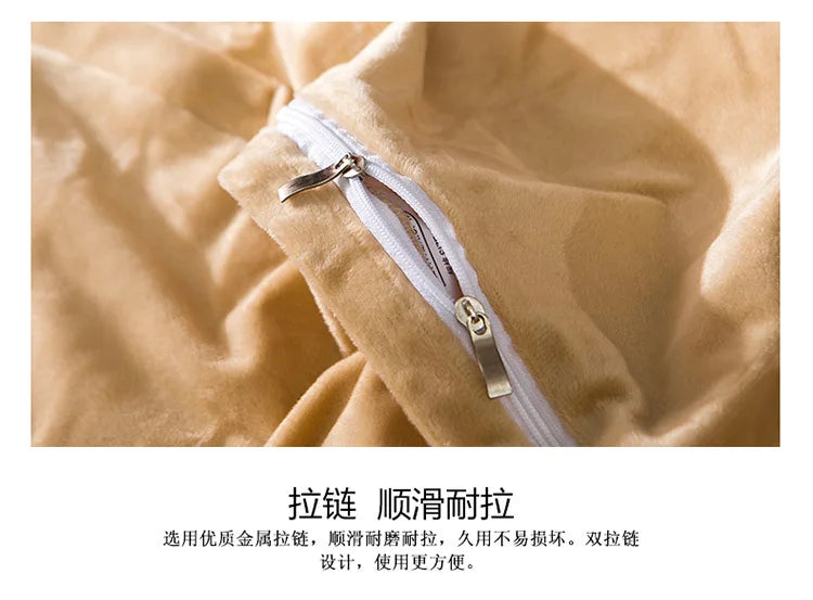 2018 Spring 5D Carved Classic bedding set Flannel and Coral fleece cotton bed linen duvet cover sets