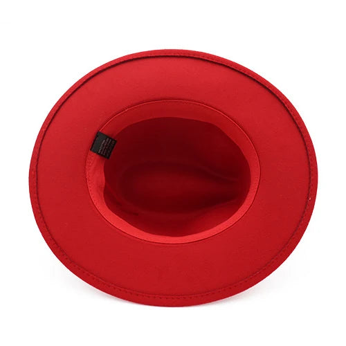 2019 Felt Hats Black For Women With Wide Brim Belt Church Men Jazz Godfather Fedora Hat Trilby Gangsters Winter Chapeau Femme