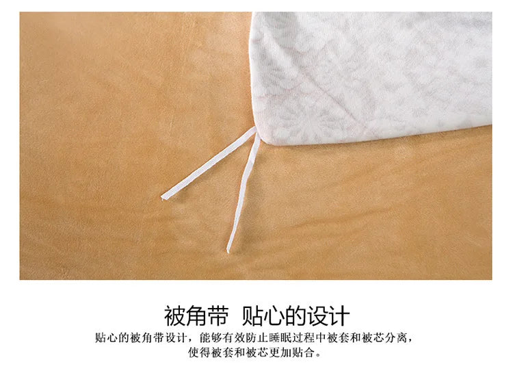 2018 Spring 5D Carved Classic bedding set Flannel and Coral fleece cotton bed linen duvet cover sets