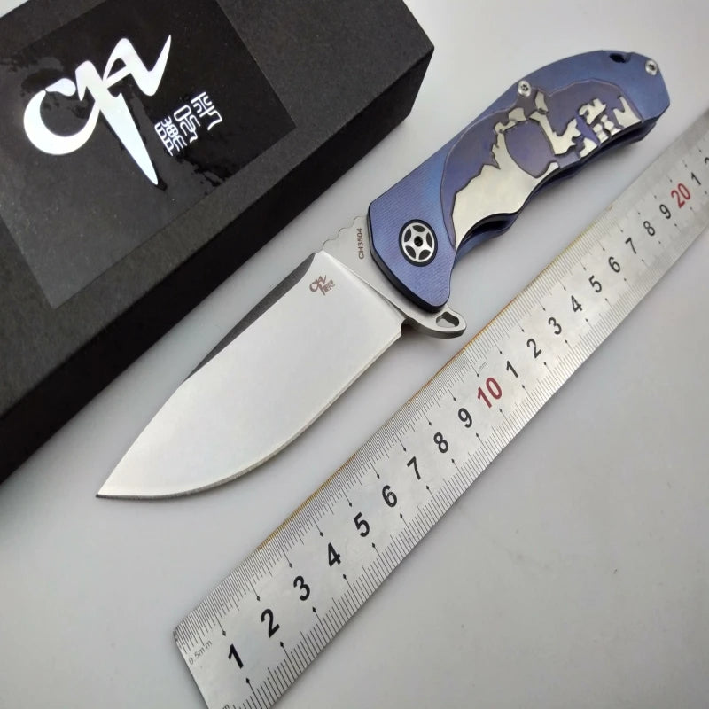 CH CH3504 Folding Knife S35VN Blade Titanium Handle Tactical Camping Hunting Survival Pocket Flipper Kitchen Outdoor EDC Knife