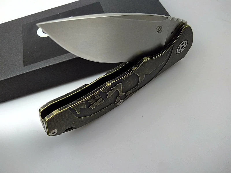 CH CH3504 Folding Knife S35VN Blade Titanium Handle Tactical Camping Hunting Survival Pocket Flipper Kitchen Outdoor EDC Knife
