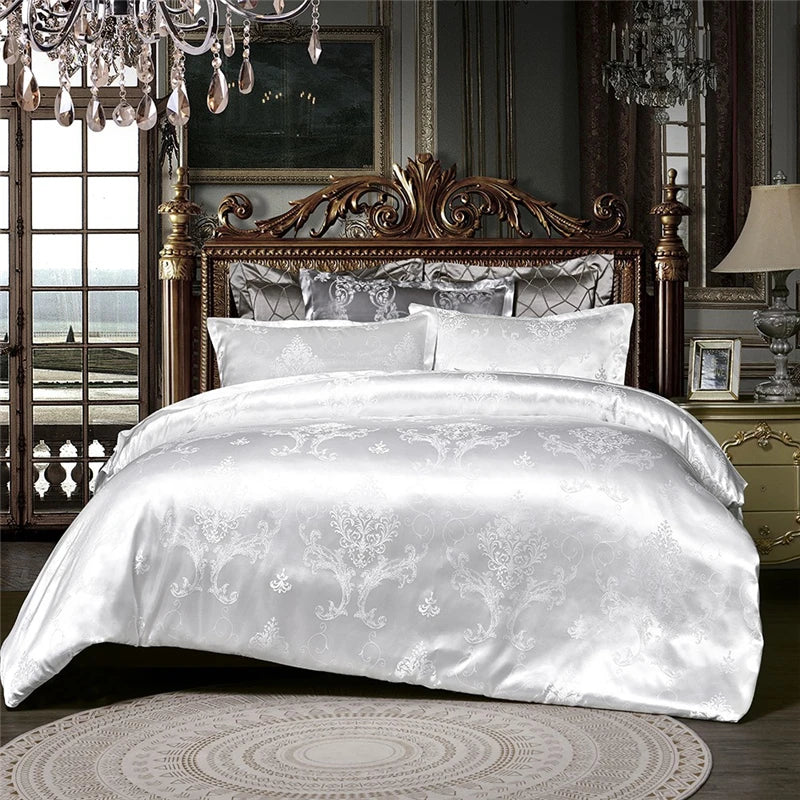 Luxury Jacquard Bedding Set King Size Duvet Cover Quilt Set Queen Comforter Bed Gold Quilt Cover High Quality For Adults