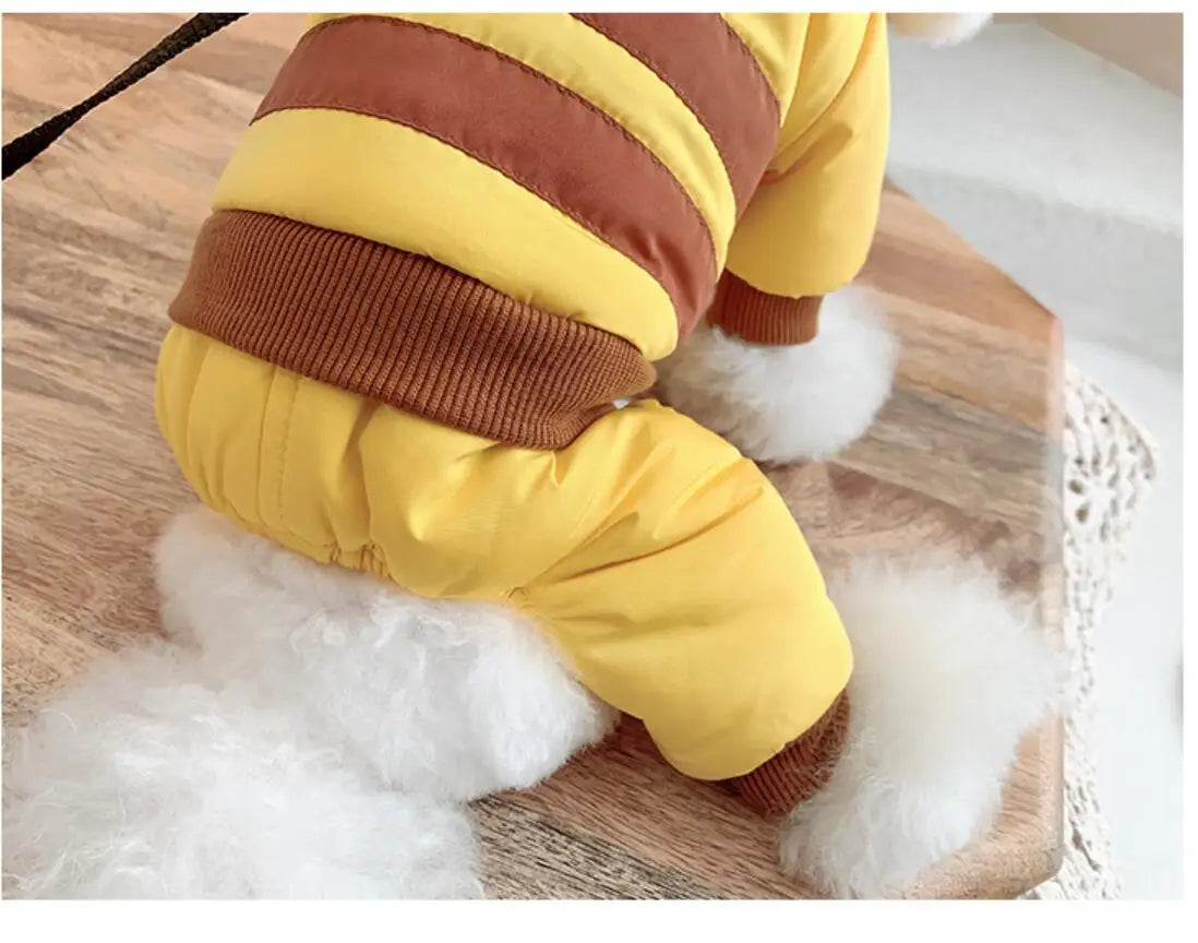 Winter Dog Pets Clothing Thicken Warm Dog Clothes Jumpsuit Outfit Puppy Yorkshire Small Dog Costume Funny Pet Coat Jacket