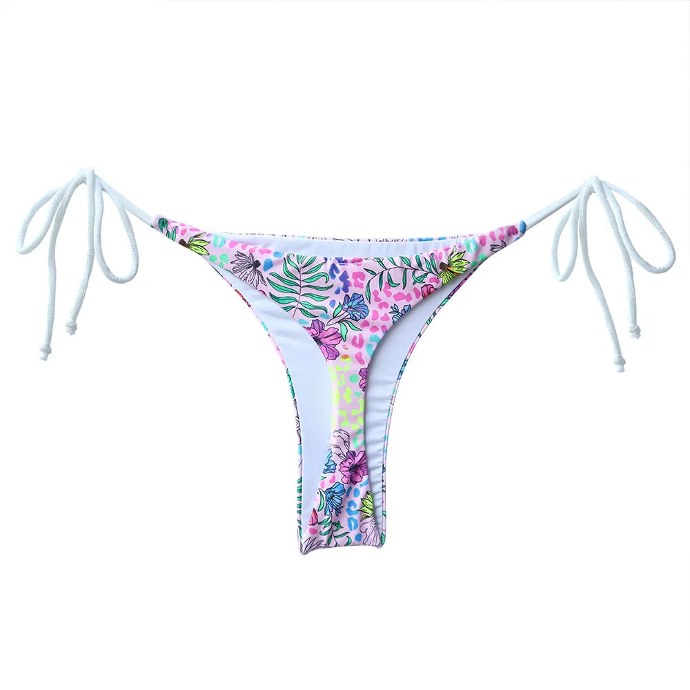 Wholesale Womens Bikini Bottoms Sexy Swimsuit Thong Vintage Swimwear Black Brazilian Biquini Designer Bikinis T-back Cheeky