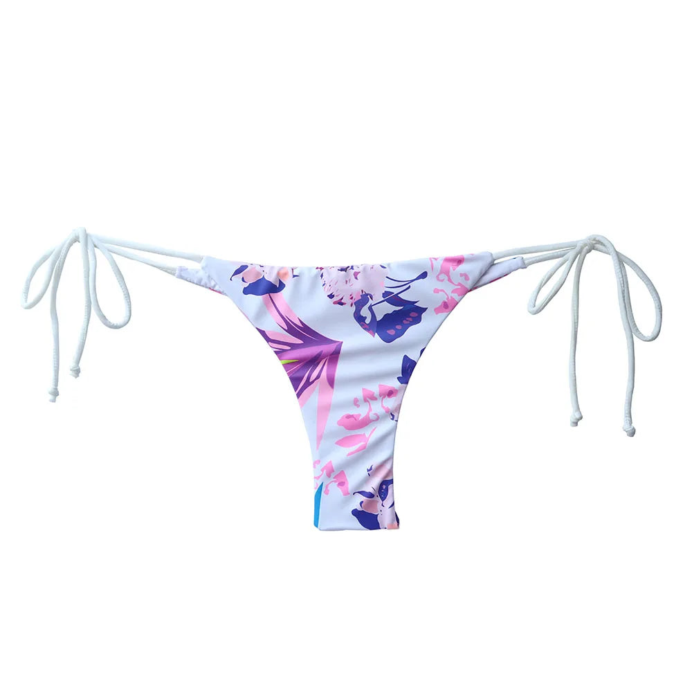 Wholesale Womens Bikini Bottoms Sexy Swimsuit Thong Vintage Swimwear Black Brazilian Biquini Designer Bikinis T-back Cheeky