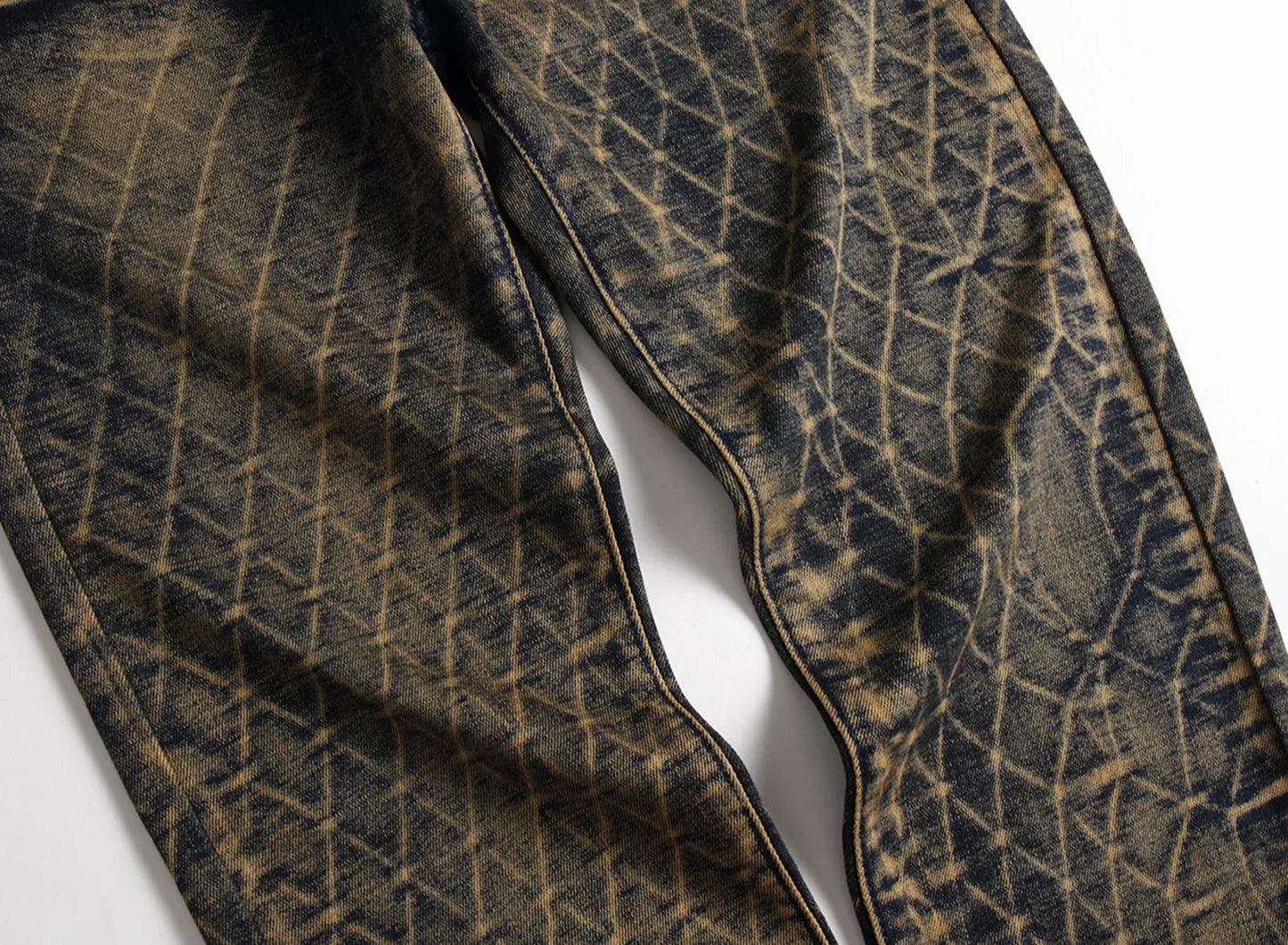 2022 European and American Fashion Men's Brand Biker Jeans Original Retro Stretch Straight Men Denim Trousers Plus Size 29-42