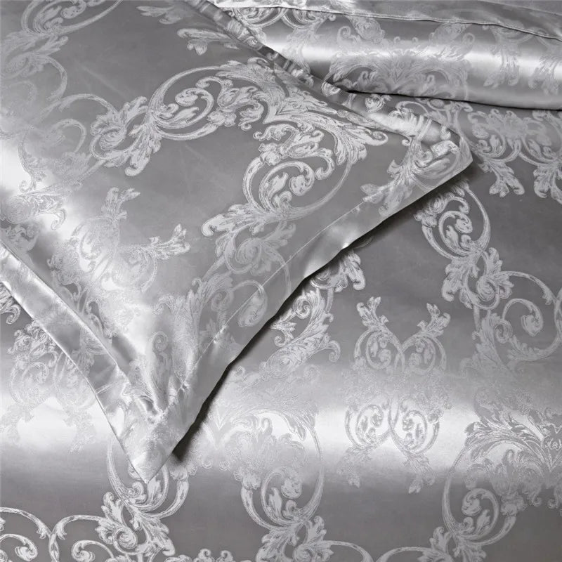 Claroom Jacquard Bedding Set Queen King Size Duvet Cover Bed set Quilt High Quality Luxury Gold Colour 2/3pcs Comforter