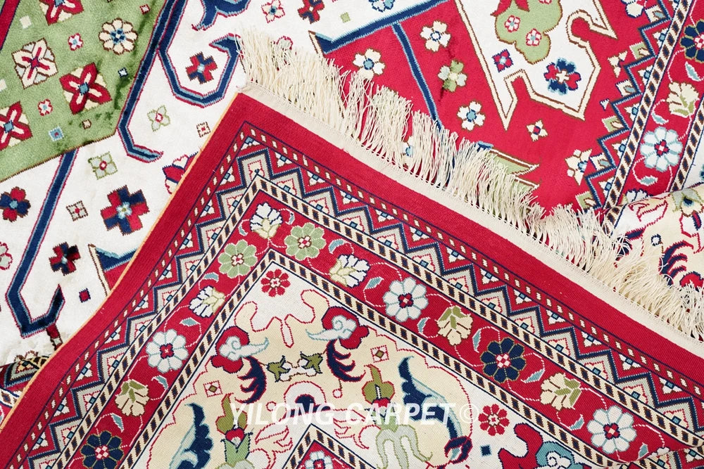 Yilong 14'x20' Oversize Silk Oriental Rug Handwoven Afghan Rug Carpet Home Office (TJ325A)