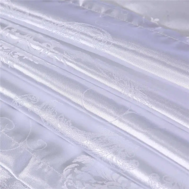 Satin Jacquard Bedding Set Luxurious Solid European Style Duvet Cover King Queen Bed Pillowcases 2020 New