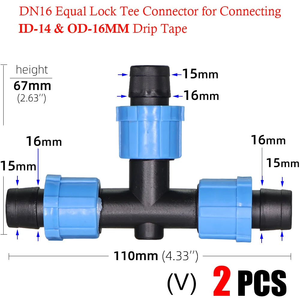 16mm 20mm 25mm 4/7mm 8/11mm Shut-off Valve Garden Hose Waterstop Barb Connector 1/4'' 1/2'' 3/4'' Drip Irrigation Valve Fittings