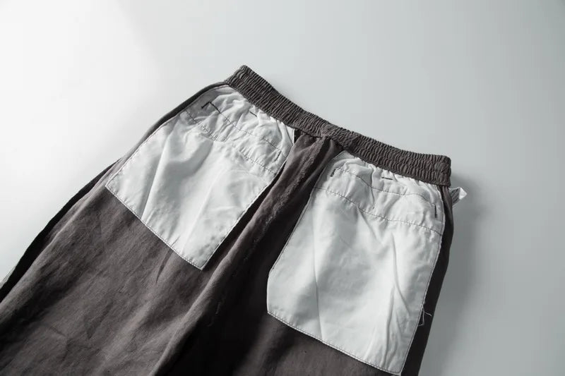 Italy 100% linen brand pants men casual fashion trousers for men solid elastic waist pants mens trend breathable trousers men