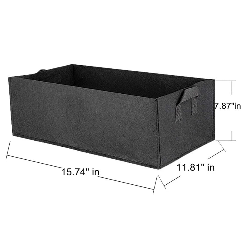 5 Pack Fabric Raised Garden Bed,Square Garden Flower Grow Bag Vegetable Planting Bag Planter Pot with Handles for Plants,Flowers