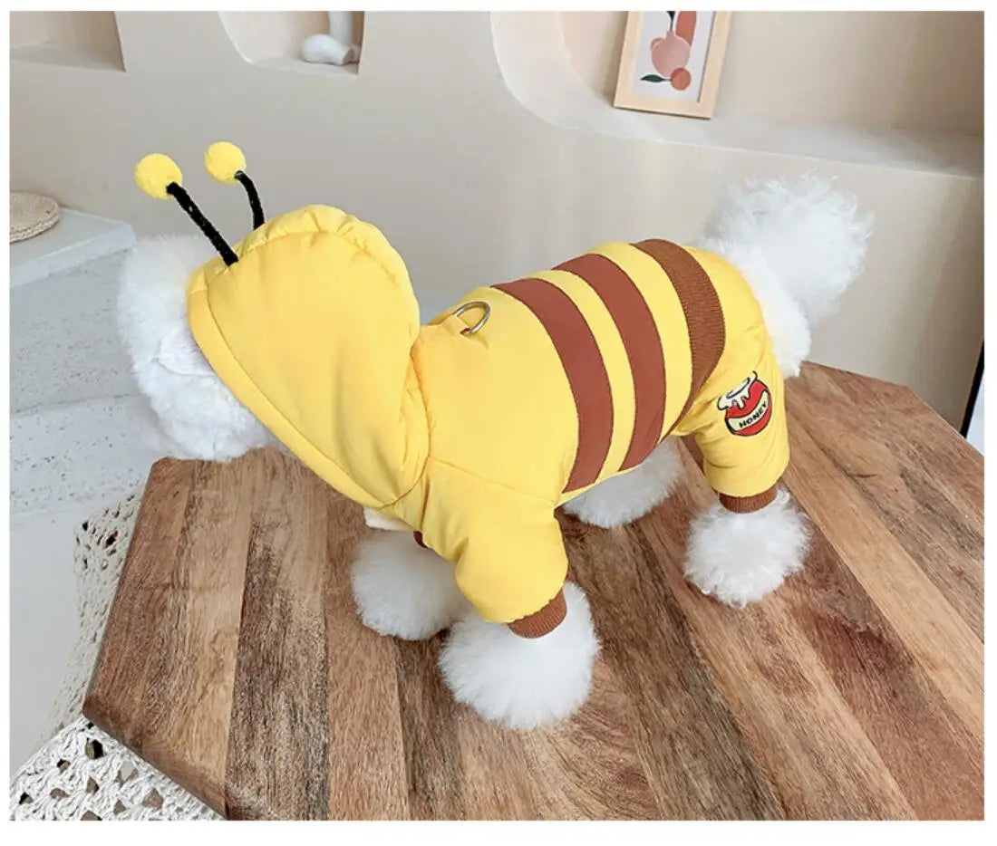 Winter Dog Pets Clothing Thicken Warm Dog Clothes Jumpsuit Outfit Puppy Yorkshire Small Dog Costume Funny Pet Coat Jacket