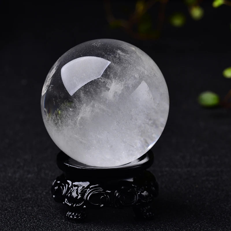 1PC Natural Stone Crystal Quartz Ball Rock Mineral Healing Massage Ball Reiki Meditation Energy Stone Home Decor