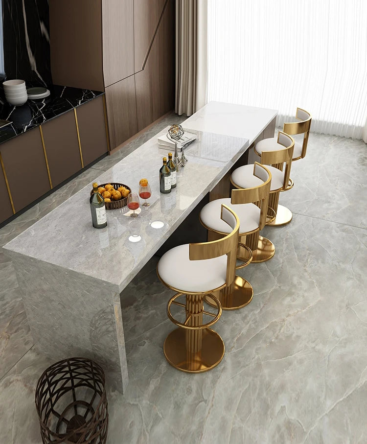 Bar Stools Counter Height Adjustable Swivel Bar Chair Modern Stainess Steel Kitchen Counter Stools Dining Chairs Set