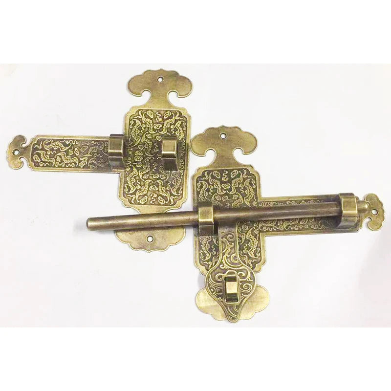 1 Set High Quality Door Latch Sliding Lock Solid Brass Flip Latch Safety Door Bolt Latch Lock  Hardware For Garden Door Lock