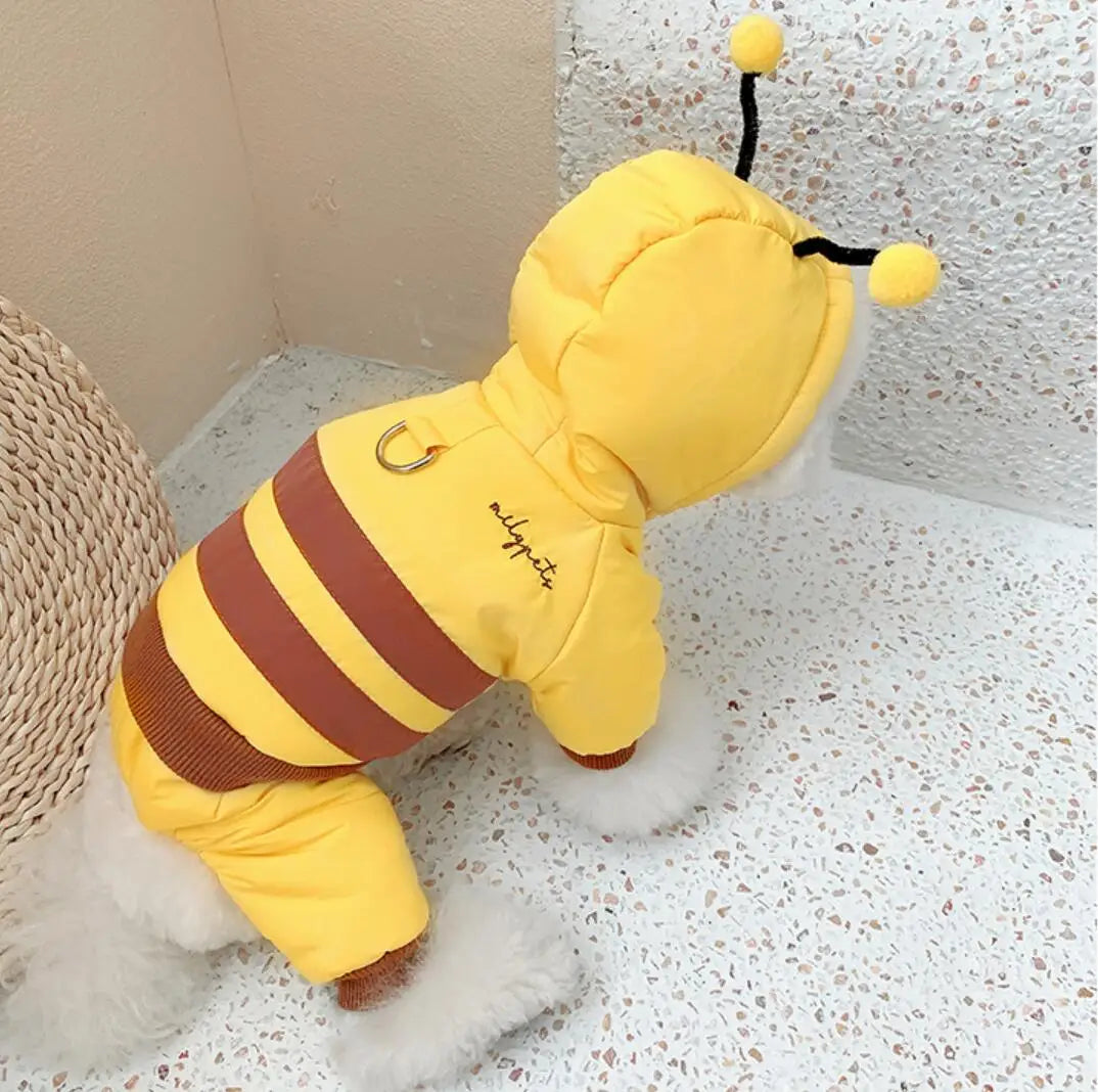 Winter Dog Pets Clothing Thicken Warm Dog Clothes Jumpsuit Outfit Puppy Yorkshire Small Dog Costume Funny Pet Coat Jacket