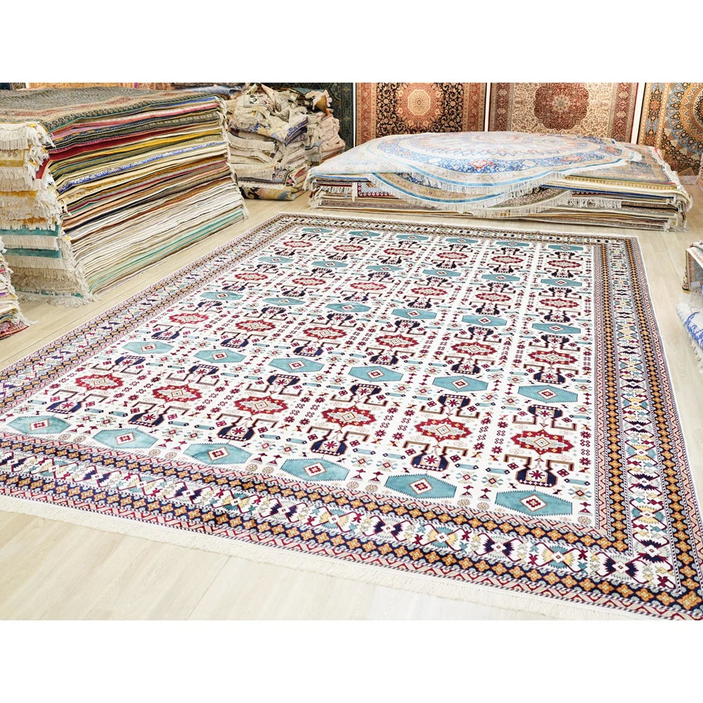 Yilong 12'x18' Oversized All Over Handwoven Silk Carpet Classic Area Rug (TJ322A)