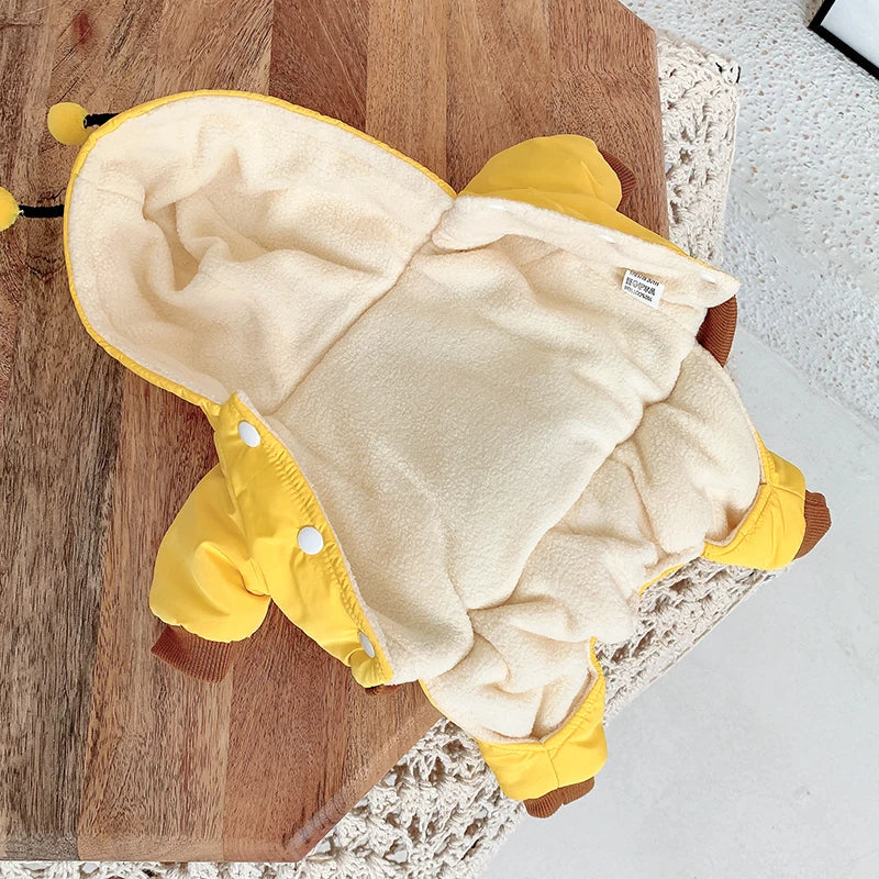 Winter Dog Pets Clothing Thicken Warm Dog Clothes Jumpsuit Outfit Puppy Yorkshire Small Dog Costume Funny Pet Coat Jacket