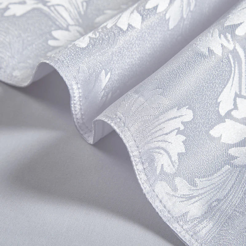 WASART Satin rayon jacquard white duvet cover couple 2 people double bed quilt cover bedding set queen king size comforter set