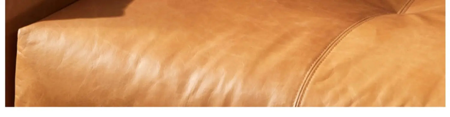 YY Post-Modern Simple Retro Oil Wax Skin Full Leather Sofa Living Room Sofa