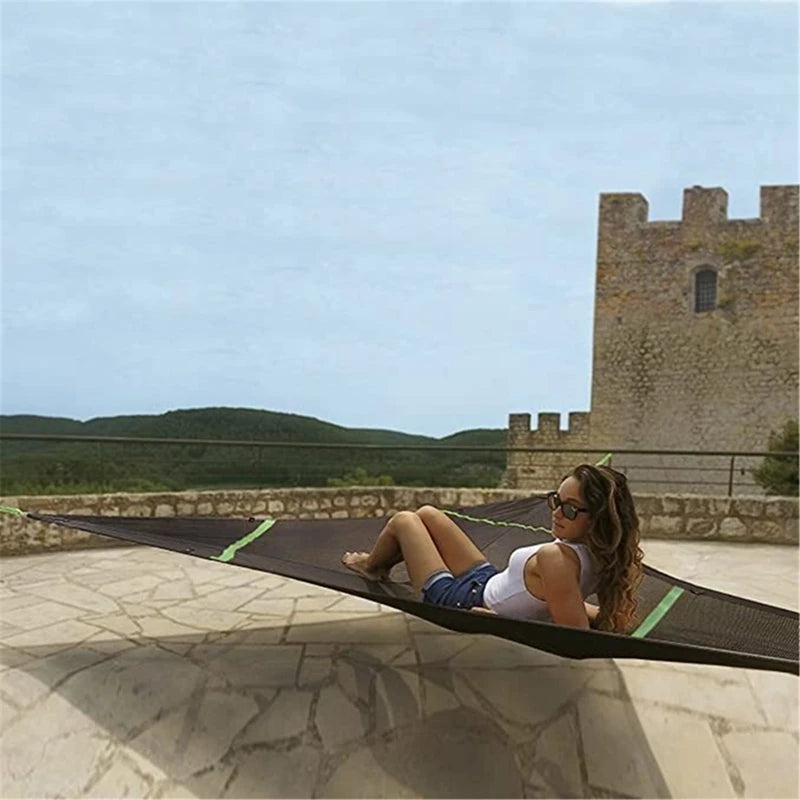 Vilead Camping Bed Folding Portable Triangle Hammock Multi Person Aerial Mat Convenient Outdoor Camping Sleep Hanging Bed Garden