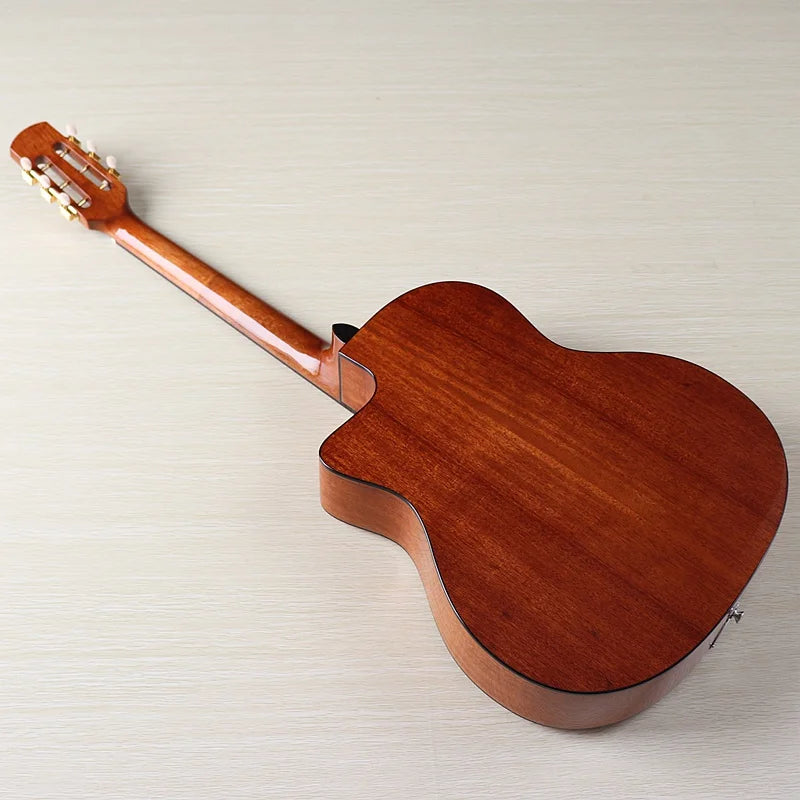 41 Inch Django Guitar Spruce Wood Top Gypsy Swing Acoustic Guitar Natural High Gloss Finish 6 String Folk Guitar Jango