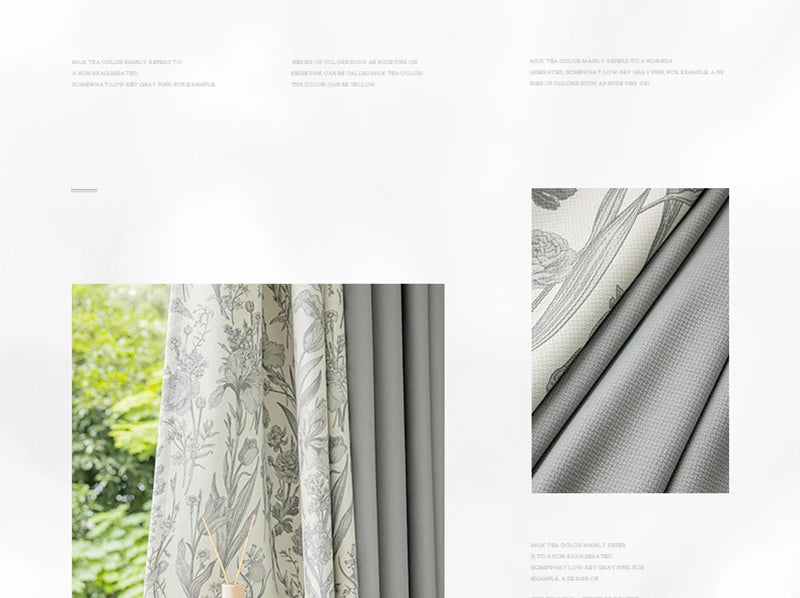 Retro Light Luxury Style Drapes Large Area Bedroom Full Blackout Curtain Home Living Room Drape Floor-to-ceiling Window Curtains