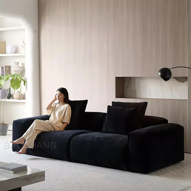 Italian Velvet Living Room Sofa Foam Sponge Minimalist Lounge European Living Room Sofa Barber Bedroom Canape Salon Furnitures