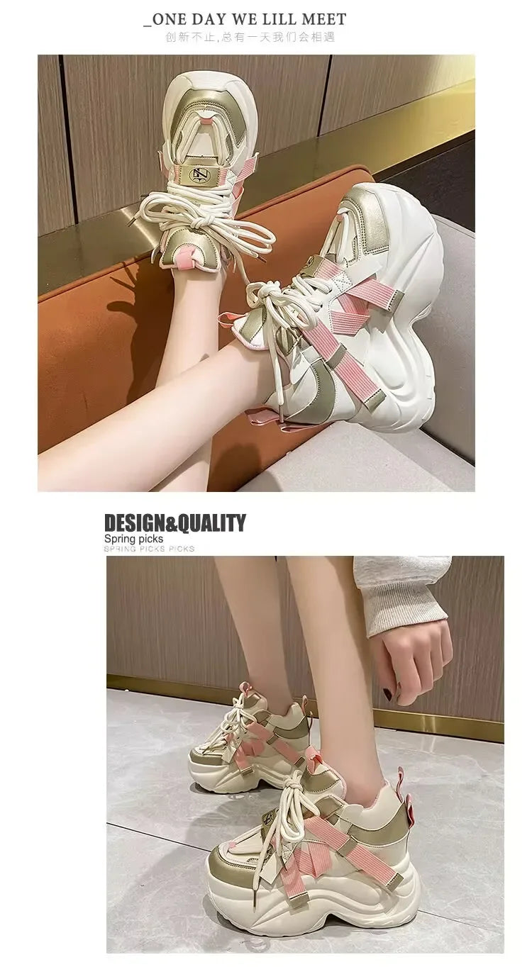 Walking Boots Women Paris Runner Shoes Thick Sole Mesh Breathable Casual Track Daddy Shoes Women Sneakers zapatillas de deporte