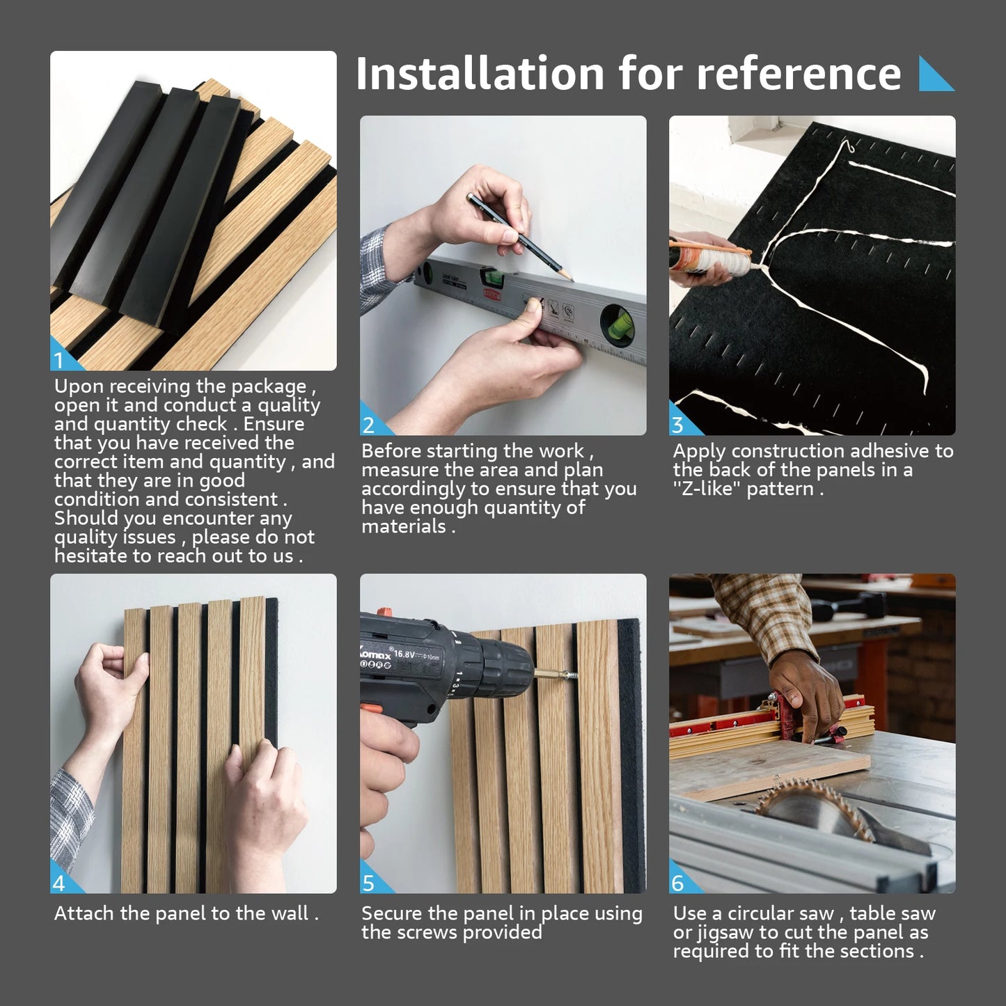 Art3d 2PCS Wood Slat Acoustic Panels 3D Fluted Sound Absorbing Wall Panel Home Decoration Use in Homes Offices Studios