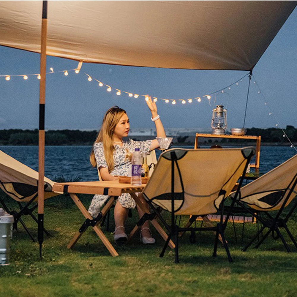 TANXIANZHE Outdoor Portable Camping Chair Oxford Cloth Folding Lengthen Seat for Fishing BBQ Picnic Beach Ultralight Chairs