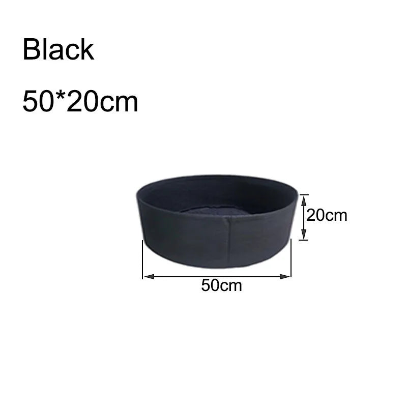 10 Gallons Growing Bags Fabric Garden Raised Bed Round Planting Grow Bags Fabric Planter Pot For Home Garden Nursery Pot