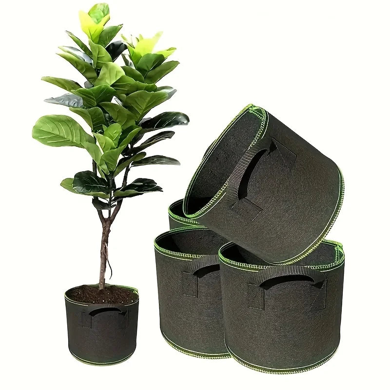 5Pcs 1/5/7/10/15/20 Gallon Planting Bucket Planting Bag Seedling Bag Handles Grow Bag Fabric Garden Potato Planting Pots