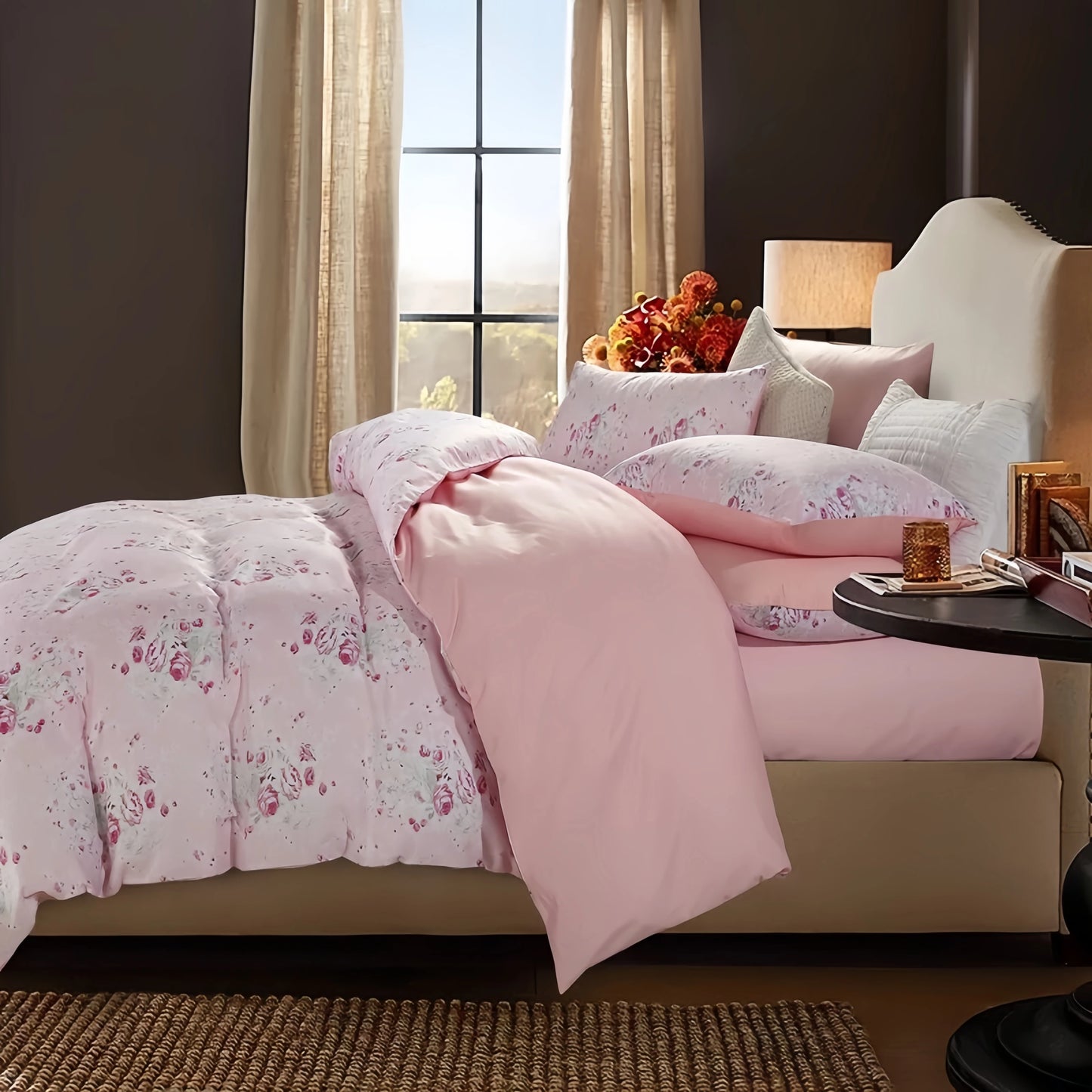 Duvet Cover Pillowcases Set,  600 TC, 100% Egyptian Cotton,  Printed and Solid Colors, US, UK Size,  Customize